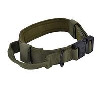 Zerodis Military Dog Collar Heavy Duty K9 Collar with Adjustable Handle Control for Large Breed Training Walking (L)