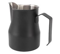 Zerodis Milk Frother Cup Milk Pitcher Cup 304 Stainless Steel Spout Mouth Frothing Pitcher Coffee Latte Frother Jug for Work Office Coffee Shop (Matte Black 550ml)