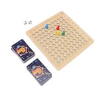 Zerodis Montessori Multiplication Board Game Math Learning Toy Wooden Educational Game for Kids with 100 Cards 2 Dice Fine Motor Skills Preschool Kindergarten