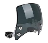 Zerodis Motorcycle Windshield Acrylic Headlight Fairing 180 Adjustable Windscreen 0.12in Thick Steel Mount for 1.5 to 1.6in Front Fork Riders for XL 883 1200 Models (Black)