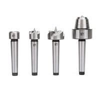 Zerodis MT1 Spur Center for Wood Lathe, Steel Turning Tool, Sturdy and Versatile, for Both Wood and Metalworking Lathe, Includes 4Pcs MT2 Turning Spur Cup Center Set with a Box (MT1)