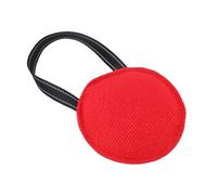 Zerodis Multi Layer Cotton Dog Bite Toy, Solid Fabric Dog Tug Ball Gear Interactive Bite Pillow with Non Slip Handle for Outdoor Small Medium Breed Pets Playing Recall Training (Red)