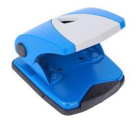 Zerodis Office Supplies 2 Hole 80mm Spacing Adjustable Positioning Punching Machine for Paper Card Stock Binding Craft Projects Desktop Plastic Scrap Storage Portable Hole Punch (Blue)