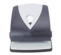 Zerodis Office Supplies 2 Hole 80mm Spacing Adjustable Positioning Punching Machine for Paper Card Stock Binding Craft Projects Desktop Plastic Scrap Storage Portable Hole Punch (Black)