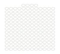 Zerodis Office Supplies Book Rings Loose Leaf Rings PE Material Strong Durable Easy Open Close for Office Home School Stationery Keys Documents 160 Pcs (HYH-15(Transparent Yellow))