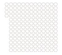 Zerodis Office Supplies Book Rings Loose Leaf Rings PE Material Strong Durable Easy Open Close for Office Home School Stationery Keys Documents 160 Pcs (HYH-15(Transparent Pink))