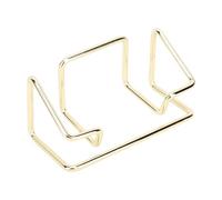 Zerodis Office Supplies Card Stand Holder Metal Business Card Holder Display Desktop Business Stand Name Case Plate Display Office Organizer for Real Estate Modern Art (Gold)