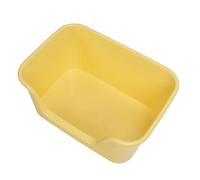 Zerodis Open Cat Litter Box, Extra Large Nonstick Litter Pan with High Sides for Big Cats, Spacious Design Prevents Scattering, Easy to Clean Smooth Inner Wall, Sturdy PP (Yellow)
