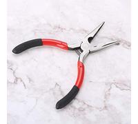 Zerodis Ornamental Tools Accessories Nose Pliers with Double Color Handle for Wire Cutting Gripping Twisting and Bending Small Size for Jewelry Making and Electronic Repair Long Nose