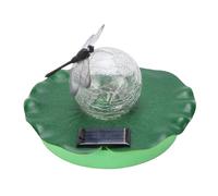 Zerodis Other Gardening Supplies LED Pool Light with Transparent Glass Lampshade with Dragonfly Decor Suitable for Garden Backyard Pond Fountain Swimming Pool Decoration Solar Floating (S)