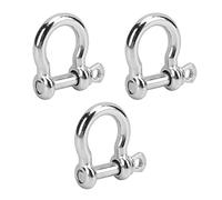 Zerodis Other Hiking Tools Accessories Zinc Alloy D Buckle with One Way Screws for Outdoor Camping Paracord Survival Bracelet 3pcs Bow Shape Shackle
