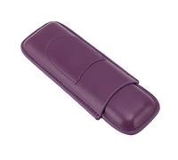 Zerodis Other Household Utensils Cigar Case Premium Soft Touch Travel Holder with Front Pocket for Cutter Elegant Sewing Technology Lightweight Durable Men 2 Fingers Faux Leather (Purple)