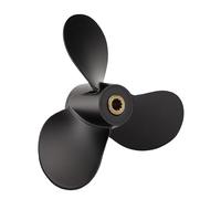 Zerodis Outboard Propeller, 7.5x6in 3 Blade for | Aluminum Alloy Replacement, 10 Spline DF2.5 Fit, Saltwater Resistant, Dinghy Tender Jon Boat Motor