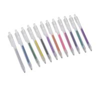 Zerodis Painting Tools Glitter Gel Pens Set 1.0mm No Skip Fine Tip Sparkly Gel Pens Suitable for Office School Assignments Journaling Coloring Drawing 12 Color Retractable Glitter