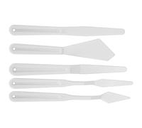 Zerodis Painting Tools Palette Knife Set Oil Painting Spatula Tool with Ergonomic Handle for Canvas Studio Outdoor Use 5pcs Plastic Artist