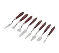 Zerodis Palette Knife Set Flexible Palette | Thin Flexible Blade Palette for Art Mixing Scraping Flexible Palette 8 Pieces Wood Oil Painting Artists