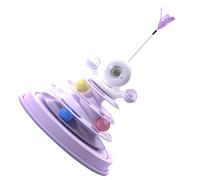 Zerodis Pet Ball Tower Toys with a 4 -layer Watch Platform Game, Multiple Layers for Greater Interest and Passion, Good for Cat Health (Taro Purple)