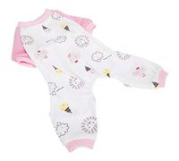 Zerodis Pet Dog Elephant Jumpsuit Soft Polyester Bodysuit Long Sleeve Shirt with Cute Pattern for Walks and Photo Shoots (L)