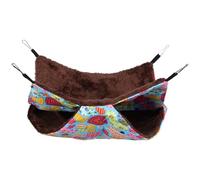 Zerodis Pet Hammock Soft Warm Hanging Bed Sleeping Bag for Hamster, Small Animals, Guinea Pigs, Birds, Canvas and Velvet, Grey Rabbit (34 * 34)