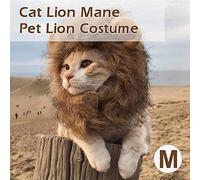 Zerodis Pet Lion Costume, Halloween Christmas Easter Party Dress, Adjustable Neck Circumference, Soft Comfortable Fabric, Cat Lion Mane Costume with Plush Ears, For Photo Shoots, Pet (M)
