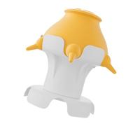 Zerodis Pet Milk Feeder with 4 Soft Silicone Nipples Raised Base Puppy Feeder Station for Multiple Puppies Kittens Feeding (Yellow)