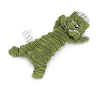 Zerodis Pet Vocal Toy, Corduroy Material Interactive Plush Dog Training Toy for Small Medium Dogs 9.1x5.9in Giggle Sound for Health (Green)
