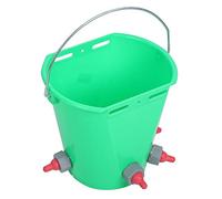 Zerodis Plastic Milk Feed Bucket, Large Capacity Animal Feeding Pot with Multiple Nipples for Cattle and Sheep, 8L Capacity for Livestock Farms (Four mouth model)