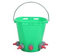 Zerodis Plastic Milk Feed Bucket, Large Capacity Animal Feeding Pot with Multiple Nipples for Cattle and Sheep, 8L Capacity for Livestock Farms (Five-mouth model)