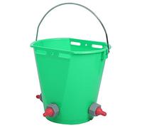 Zerodis Plastic Milk Feed Bucket, Large Capacity Animal Feeding Pot with Multiple Nipples for Cattle and Sheep, 8L Capacity for Livestock Farms (Three mouth model)