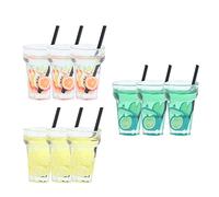 Zerodis Play House Toys Drink Cups For Dollhouse Kitchen And Bar Resin Drinkware For Play Three Color Options For Kids Dollhouse Cups Miniature