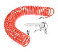 Zerodis Pneumatic Blow Gun, Aluminum Alloy Air Duster with 9m Spring Hose, 0.8MPa Compressed Air Dust Blower for Car Engine Cleaning and Computer Dust Removal