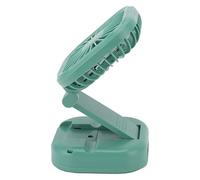 Zerodis Portable Folding Fan, 3 Speed USB Rechargeable Handheld Mini Fan with Rotatable Handle and Lanyard, for Home Travel Camping Dormitory (Green)