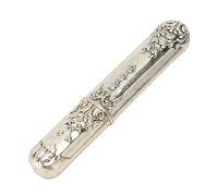Zerodis Portable Vintage Sewing Needles Case Metal Embroidery Needle Holder for Hand Sewing Needles Keep Your Needles Organized and Protected (Silver)