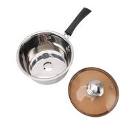 Zerodis Pots Pans Small Milk Pan Single Handle Pot Rapid Heat Transfer Anti Scald Design for Baby Food Cooking with Composite Steel Material Stainless Steel Saucepan (18cm)