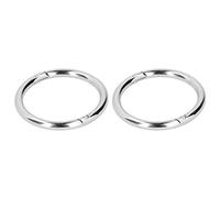Zerodis Poultry Breeding Supplies Cattle Nose Ring Smooth Anti Rust Easy to Use Automatic Locking with Material for Farmers and Veterinarians 2Pcs Carbon Steel Bull