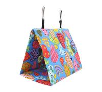 Zerodis Premium Canvas Bird Bed, Colorful Tent of the Design House to Play and Rest, with Hooks for Cucatiel Tortebird, Easy -to -clean Bird Accessories (17 * 11 * 15CM)
