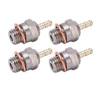 Zerodis Premium Spark Glow Plug, Hot Glow Plug for 1/8 1/10, Stable Performance Nitro Engine Parts Replacement for Car Model, Steel + Brass, Silver, 4Pcs/Set