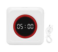 Zerodis Productivity Visual Timer, Flip Gravity Sensor Cube Timers 5 10 25 45 Minutes Preset LCD Screen Countdown Countup Device 3 Volume Devices with Loud Soft Mute Levels Modes for (White)