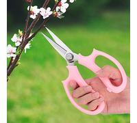 Zerodis Pruning Shears Tin Snips Shears Flower Trimmers with 6.5Cm Sk5 Steel Vane/Wing Abs Grip for Gardening Floral Arrangements Fruit Trimming Floral Scissors Pruning (Pink)
