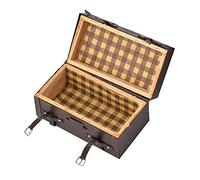 Zerodis PU Vintage Leather Maleta Macking Accessories 1:12 Skala Mini Decoration Great Accessory