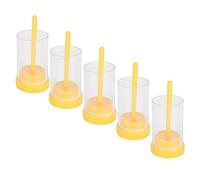 Zerodis Queen Bee Marking Cage Marker Tube Catcher Bottle Plastic Beekeeping Accessory with Plunger and Marking Net for Catching and Queen Bees