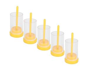 Zerodis Queen Bee Marking Cage Marker Tube Catcher Bottle Plastic Beekeeping Accessory with Plunger and Marking Net for Catching and Queen Bees