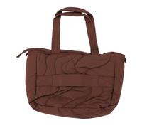 Zerodis Quilted Tote Bag, Puffer Water Proof Fabric, Brown