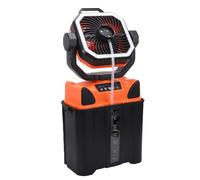 Zerodis Rechargeable Camping Fan with 6L Bucket LED Light Remote Control 20000mAh Battery Powered Portable Tent Fan for Outdoor Misting Cooling