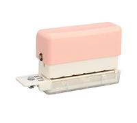 Zerodis School Supplies 6 Rings Hole Punch 6 Hole Punch for A5/20 Holes B5/26 Holes A4/30 with Positioning Pillar & Chip Collection Box Paper Puncher (Pink)