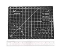 Zerodis Self Healing Cutting Mat, A4 Double Sided Sewing Mat with Stainless Steel Ruler and Cork Bottom for Scrapbooking Fabric Quilting Crafts