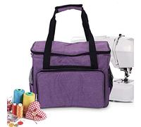Zerodis Sewing Machine Carrying Case,600D Oxford Cloth Portable Travel Sewing Machine Storage Bag Tote Bag Dust Cover Supplies Organizer for Knitting Enthusiasts Beginners (Purple)