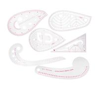 Zerodis Sewing Ruler Tailor Set, Plastic Curve Ruler for Dressmaking, 6 Piece DIY Set for Seamstress and Tailors