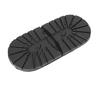 Zerodis Shoes Soles,Anti Slip Front Heel Soles Rubber Mute Half Boots Soles Non Skid Sole Protector Shoes Repair Accessories for Bottom of Leather Shoes (black heel)