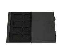 Zerodis SIM Card Portfolio Box, Portable Memory for Travel, Light Storage Memory Card Organizer for Nanomicro-Sim, Anti-Timing, Black Aluminum